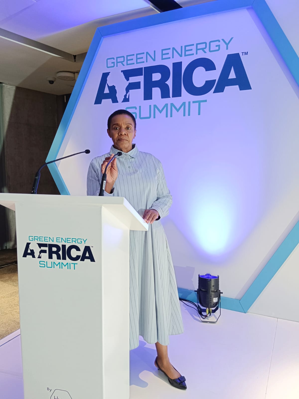 Wezi Khoza speaking at the Green Energy Africa Summit